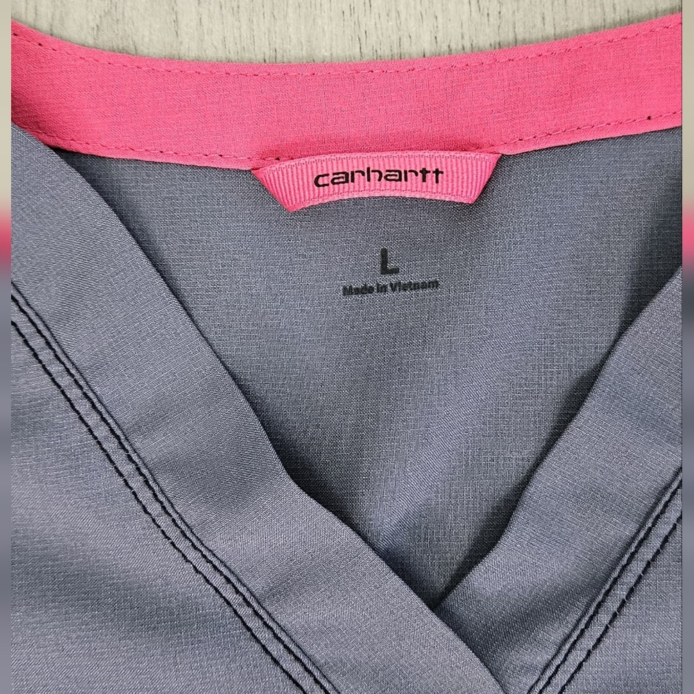 Carhartt Women's Charcoal V-Neck Scrub Set - Picture 5 of 13